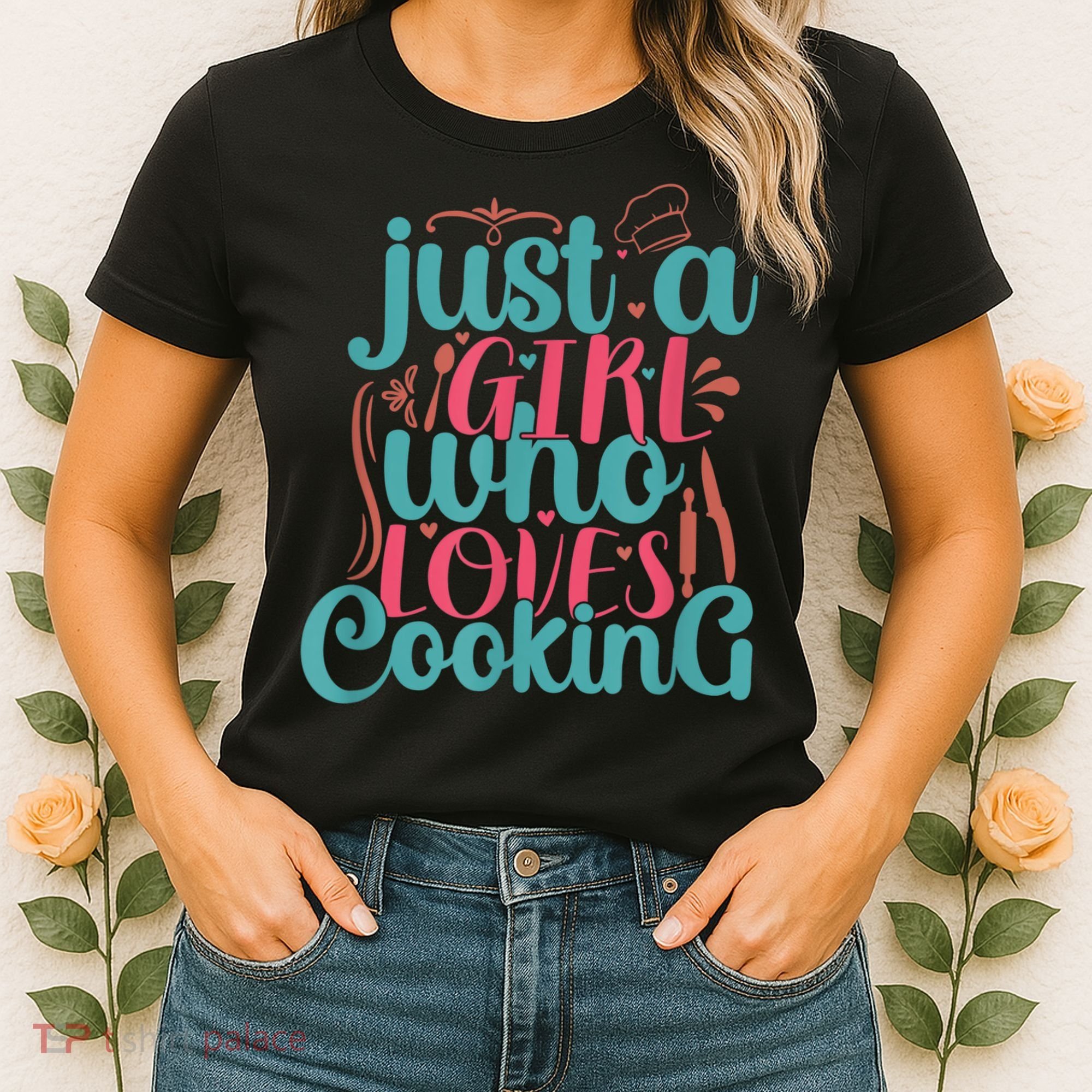 Cook Just A Girl Who Loves Cooking Chef Women's T-Shirt