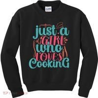 Cook Just A Girl Who Loves Cooking Chef Kids Sweatshirt thumb 0