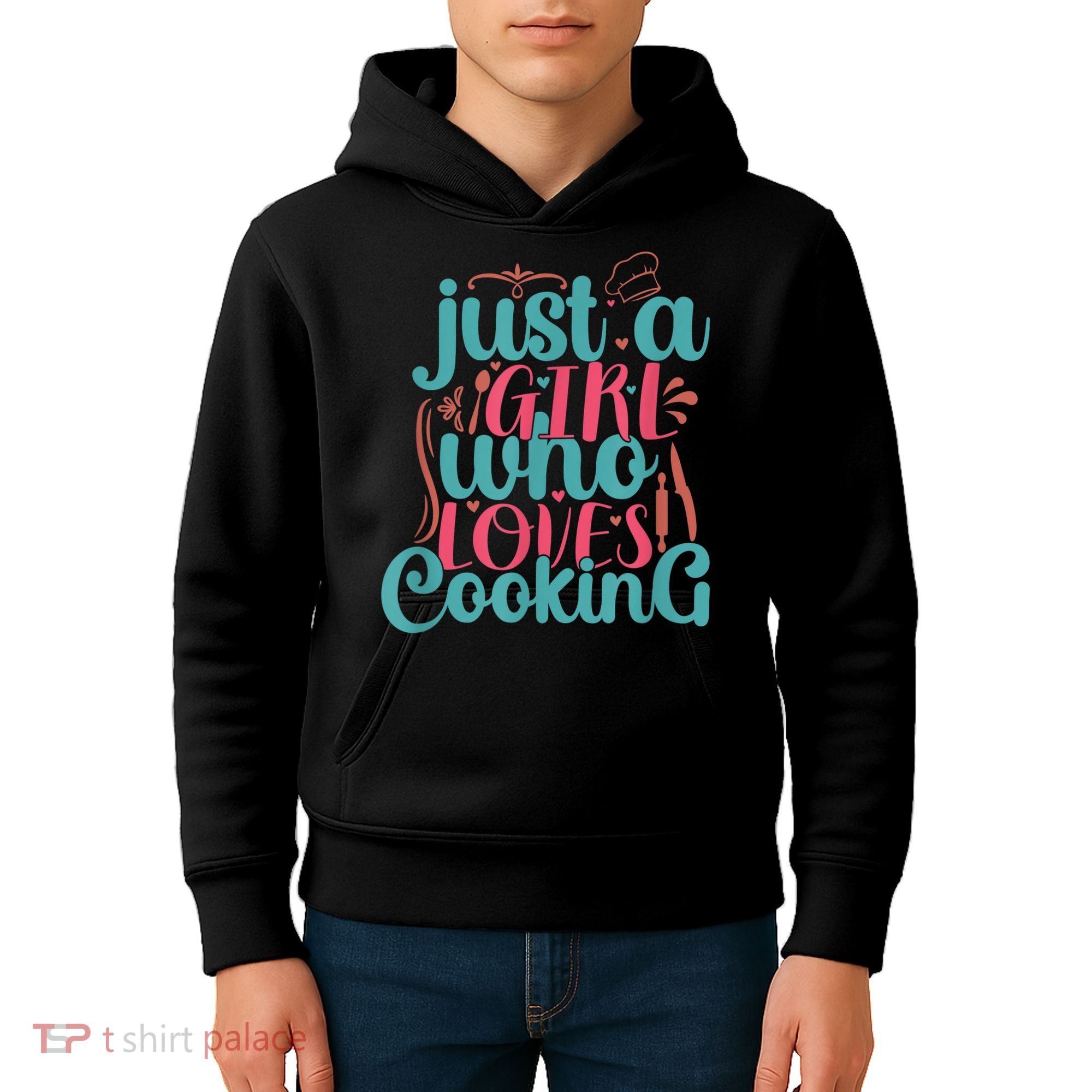 Cook Just A Girl Who Loves Cooking Chef Kids Hoodie