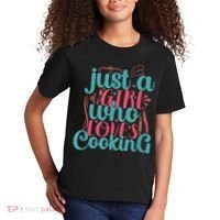 Cook Just A Girl Who Loves Cooking Chef Kids T-Shirt thumb 2