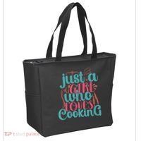 Cook Just A Girl Who Loves Cooking Chef Tote Bag thumb 2