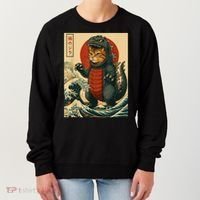Catzilla Japanese Art Cat Cat Zilla Women's Sweatshirt thumb 0