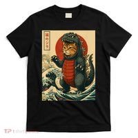 Catzilla Japanese Art Cat Cat Zilla T-Shirt thumb 0