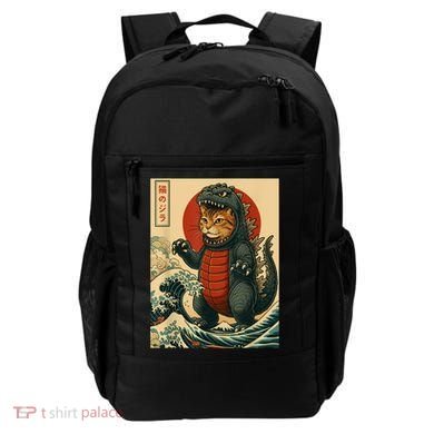 Catzilla Japanese Art Cat Cat Zilla Backpack