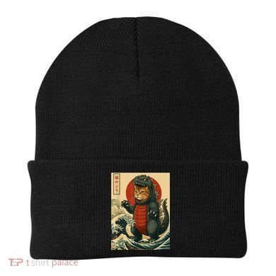 Catzilla Japanese Art Cat Cat Zilla Beanie