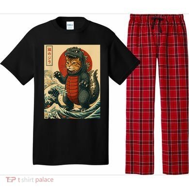 Catzilla Japanese Art Cat Cat Zilla Pajama Set
