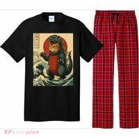 Catzilla Japanese Art Cat Cat Zilla Pajama Set thumb 0