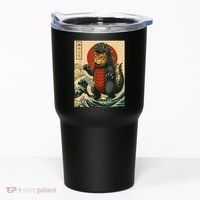 Catzilla Japanese Art Cat Cat Zilla Tumbler thumb 0