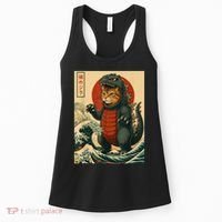 Catzilla Japanese Art Cat Cat Zilla Women's Tank Top thumb 0