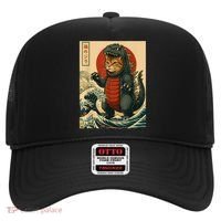 Catzilla Japanese Art Cat Cat Zilla Hat thumb 0
