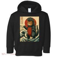 Catzilla Japanese Art Cat Cat Zilla Toddler Hoodie thumb 0