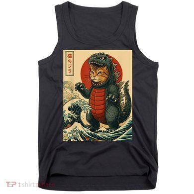 Catzilla Japanese Art Cat Cat Zilla Tank Top