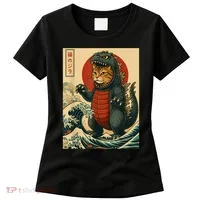 Catzilla Japanese Art Cat Cat Zilla Women's T-Shirt thumb 0