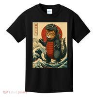 Catzilla Japanese Art Cat Cat Zilla Kids T-Shirt thumb 0