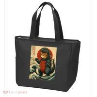 Catzilla Japanese Art Cat Cat Zilla Tote Bag thumb 3