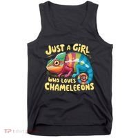Chameleon Just A Girl Who Loves Chameleons Tank Top thumb 0