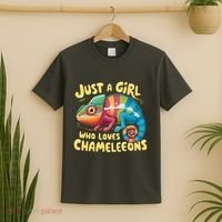 Chameleon Just A Girl Who Loves Chameleons T-Shirt thumb 2