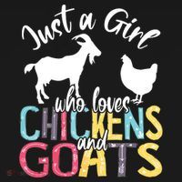 Cute Just A Girl Who Loves Chickens Goats Farmer Girl Women's Tank Top thumb 5