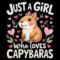 Capybara Just A Girl Who Loves Capybara Lover Boy Stripe Pom Pom Beanie thumb 2