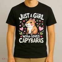 Capybara Just A Girl Who Loves Capybara Lover Boy T-Shirt thumb 3
