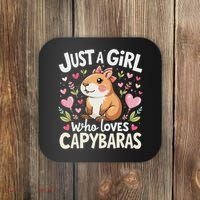 Capybara Just A Girl Who Loves Capybara Lover Boy Coaster thumb 0