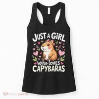 Capybara Just A Girl Who Loves Capybara Lover Boy Women's Tank Top thumb 0