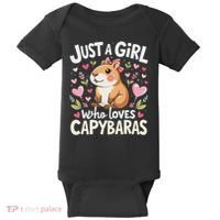 Capybara Just A Girl Who Loves Capybara Lover Boy Baby Bodysuit thumb 0
