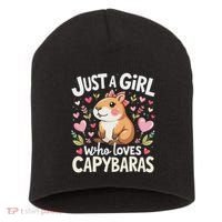 Capybara Just A Girl Who Loves Capybara Lover Boy Short Acrylic Beanie thumb 0