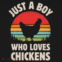Chicken Just A Boy Who Loves Retro Farm Animal Farmer Sunset Mousepad thumb 1
