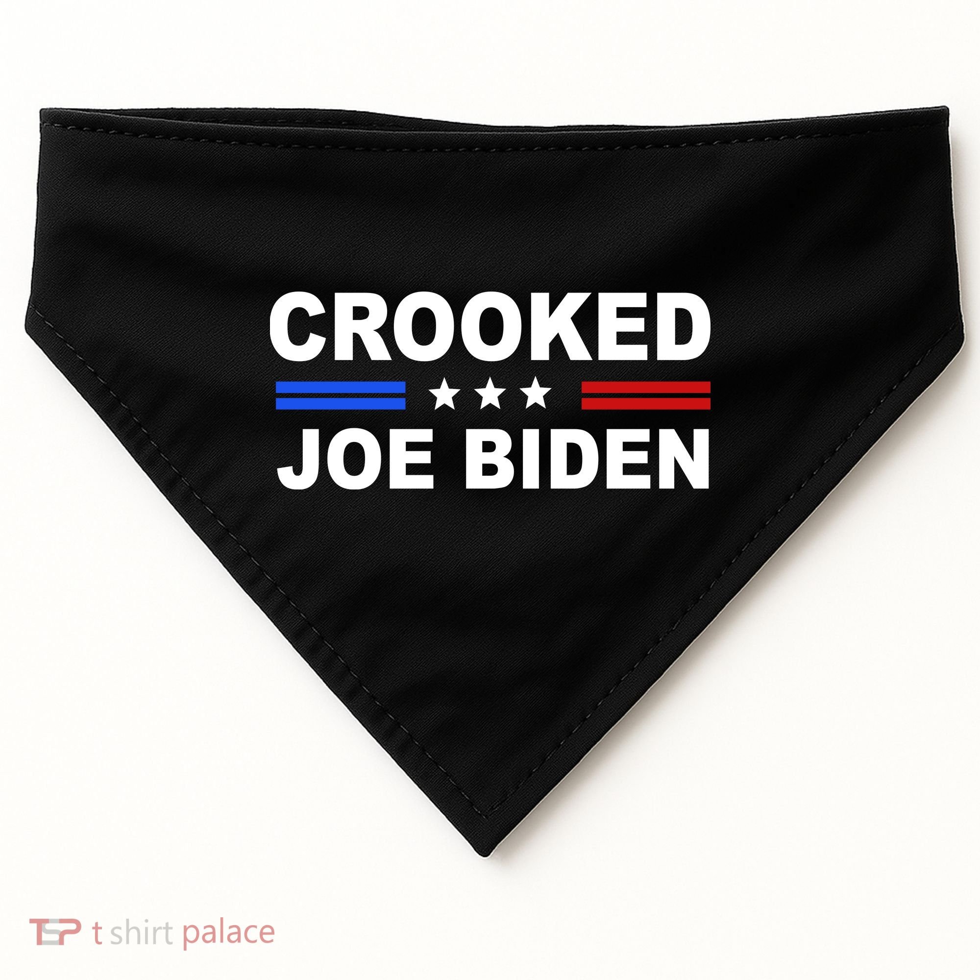Crooked Joe Biden Trump Quote Political USA-Made Doggie Bandana