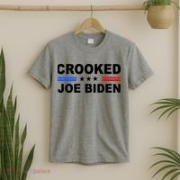 Crooked Joe Biden Trump Quote Political T-Shirt thumb 2