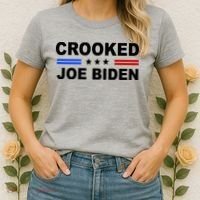 Crooked Joe Biden Trump Quote Political Women's T-Shirt thumb 2