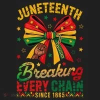 Coquette Juneteenth Breaking Every Chain Since 1865 Women's Sweatshirt thumb 2
