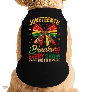 Coquette Juneteenth Breaking Every Chain Since 1865 Doggie Tank