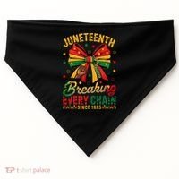 Coquette Juneteenth Breaking Every Chain Since 1865 USA-Made Doggie Bandana thumb 0