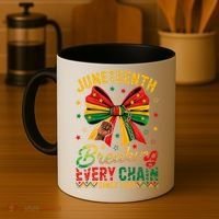 Coquette Juneteenth Breaking Every Chain Since 1865 Coffee Mug thumb 4