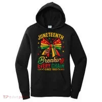 Coquette Juneteenth Breaking Every Chain Since 1865 Women's Hoodie thumb 0