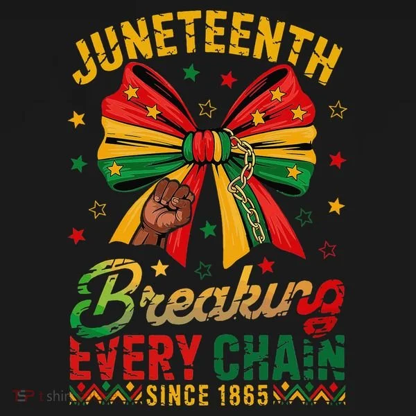 Coquette Juneteenth Breaking Every Chain Since 1865 Women's Hoodie