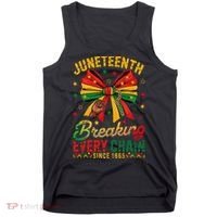Coquette Juneteenth Breaking Every Chain Since 1865 Tank Top thumb 0