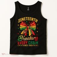 Coquette Juneteenth Breaking Every Chain Since 1865 Tank Top thumb 2