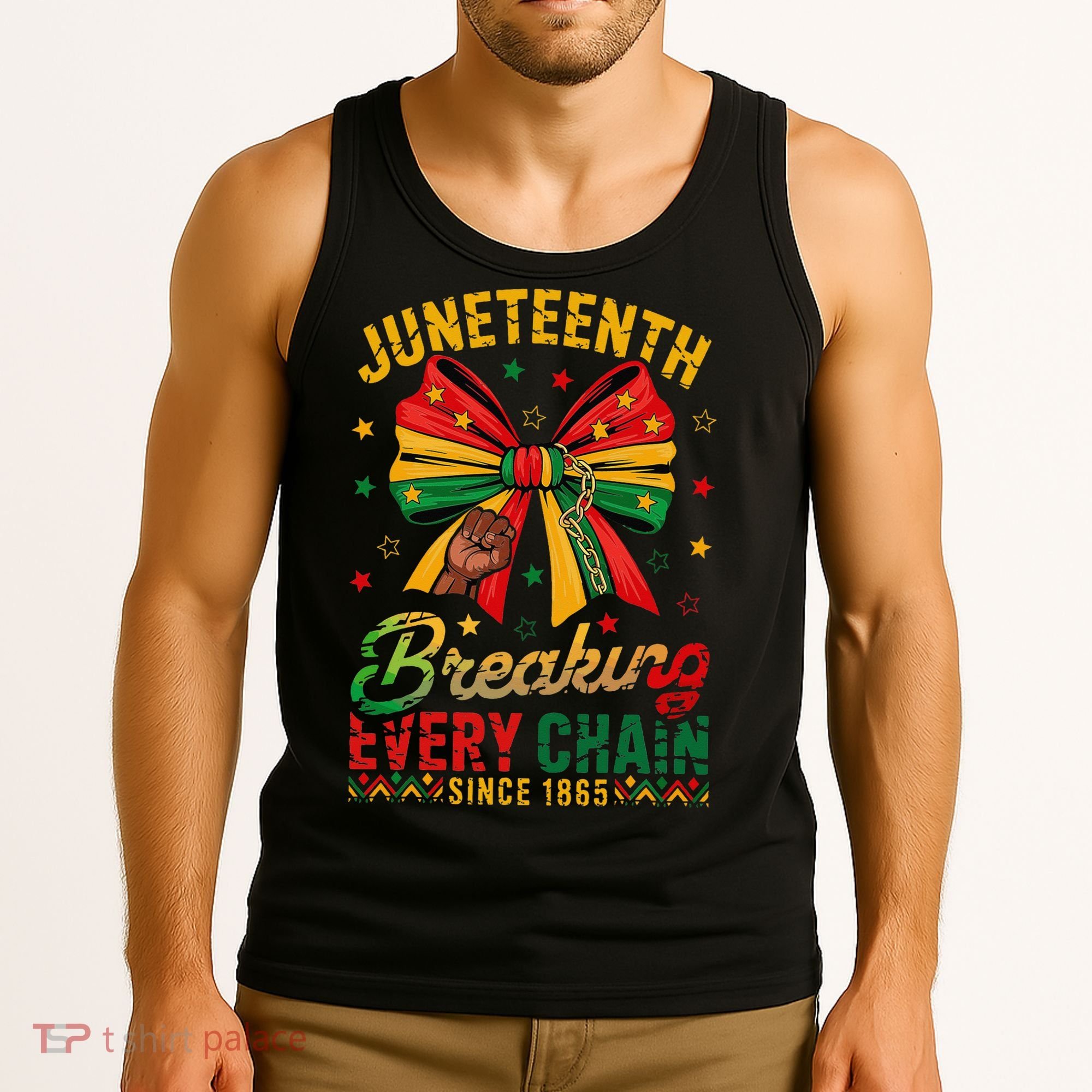 Coquette Juneteenth Breaking Every Chain Since 1865 Tank Top