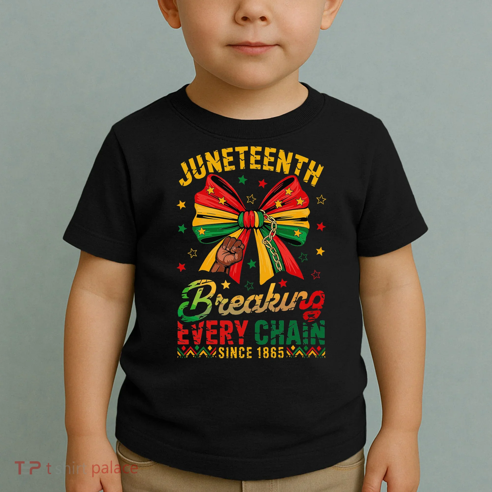 Coquette Juneteenth Breaking Every Chain Since 1865 Toddler T-Shirt