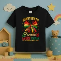 Coquette Juneteenth Breaking Every Chain Since 1865 Toddler T-Shirt thumb 3