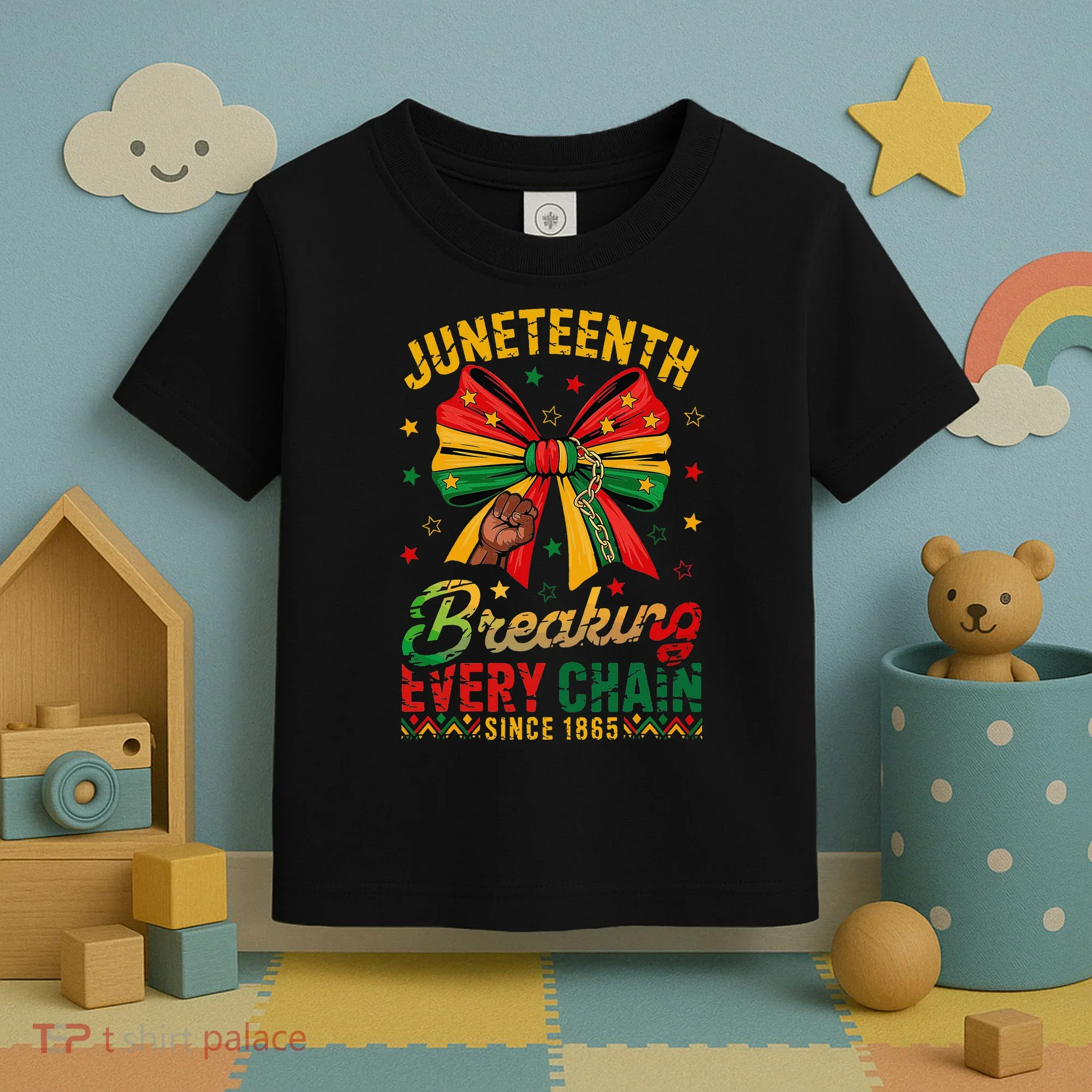 Coquette Juneteenth Breaking Every Chain Since 1865 Toddler T-Shirt