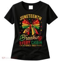 Coquette Juneteenth Breaking Every Chain Since 1865 Women's T-Shirt thumb 0