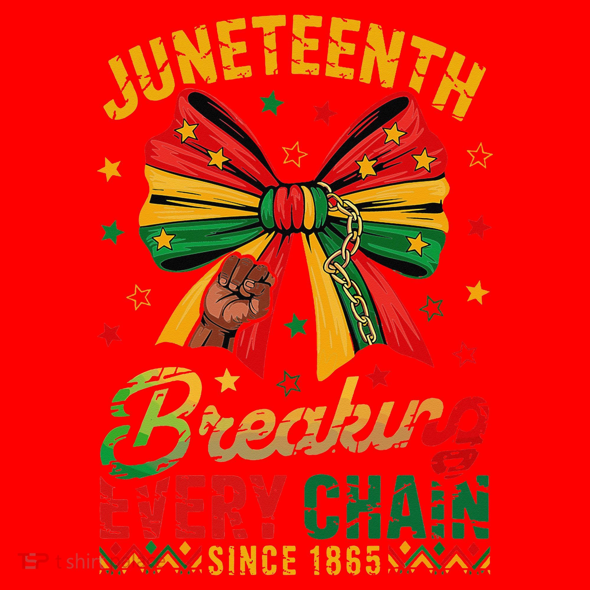 Coquette Juneteenth Breaking Every Chain Since 1865 Santa Hat
