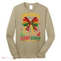 Coquette Juneteenth Breaking Every Chain Since 1865 Long Sleeve Shirt thumb 0