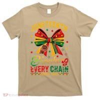 Coquette Juneteenth Breaking Every Chain Since 1865 T-Shirt thumb 0