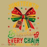 Coquette Juneteenth Breaking Every Chain Since 1865 Button thumb 1