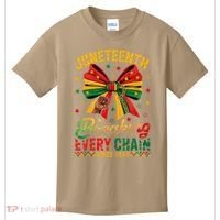 Coquette Juneteenth Breaking Every Chain Since 1865 Kids T-Shirt thumb 0